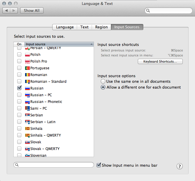 добавление нового языка в систему Mac